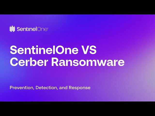 SentinelOne Demo: SentinelOne VS Cerber Ransomware - Detection And ...